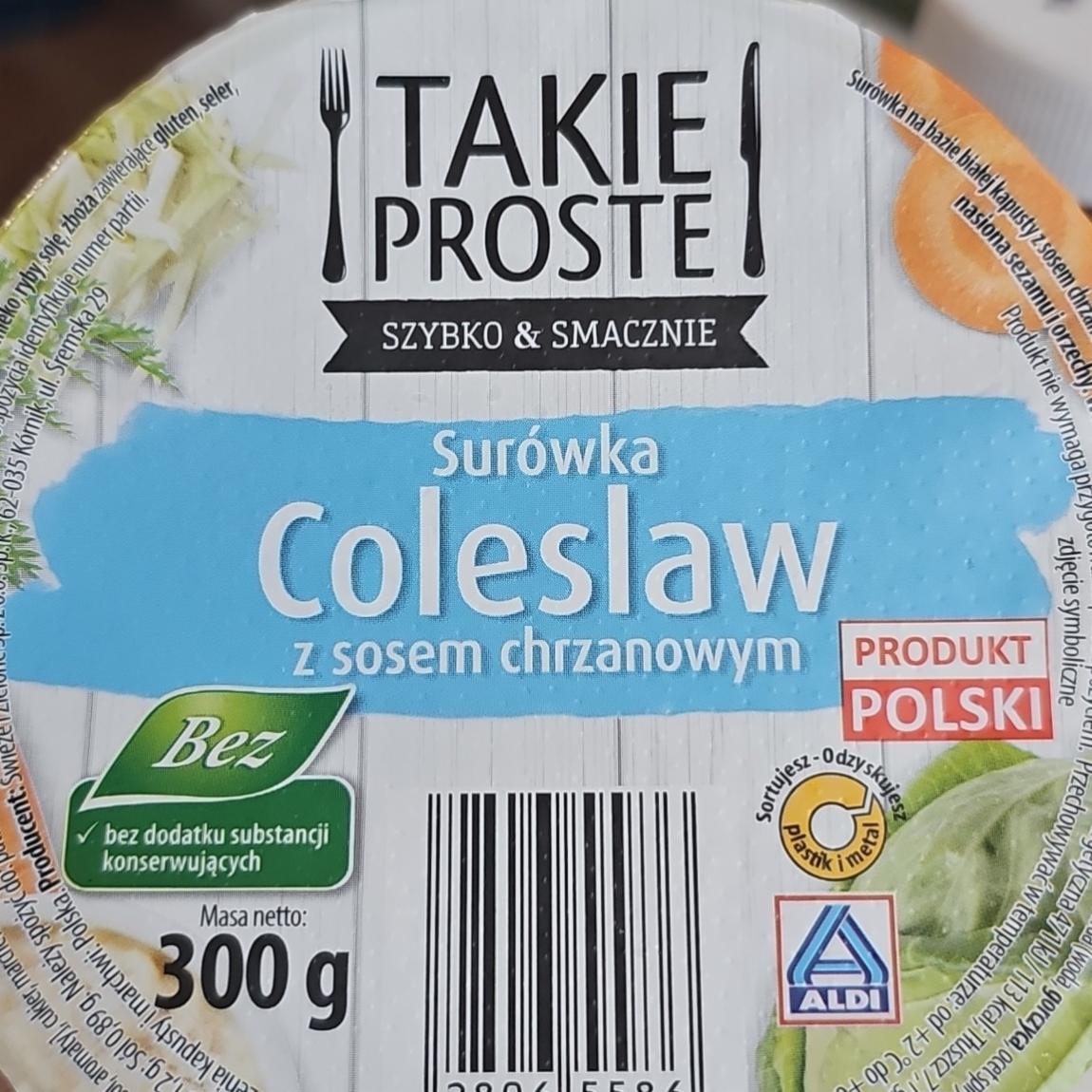 Zdjęcia - Surówka Coleslaw z sosem chrzanowym Takie Proste