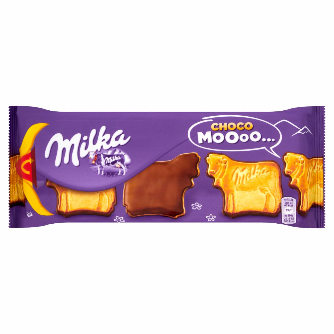 Zdjęcia - Milka ChocoMoo Ciastka oblane czekoladą mleczną z mleka alpejskiego 160 g