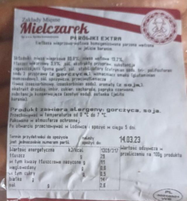 Zdjęcia - parówki extra Mielczarek