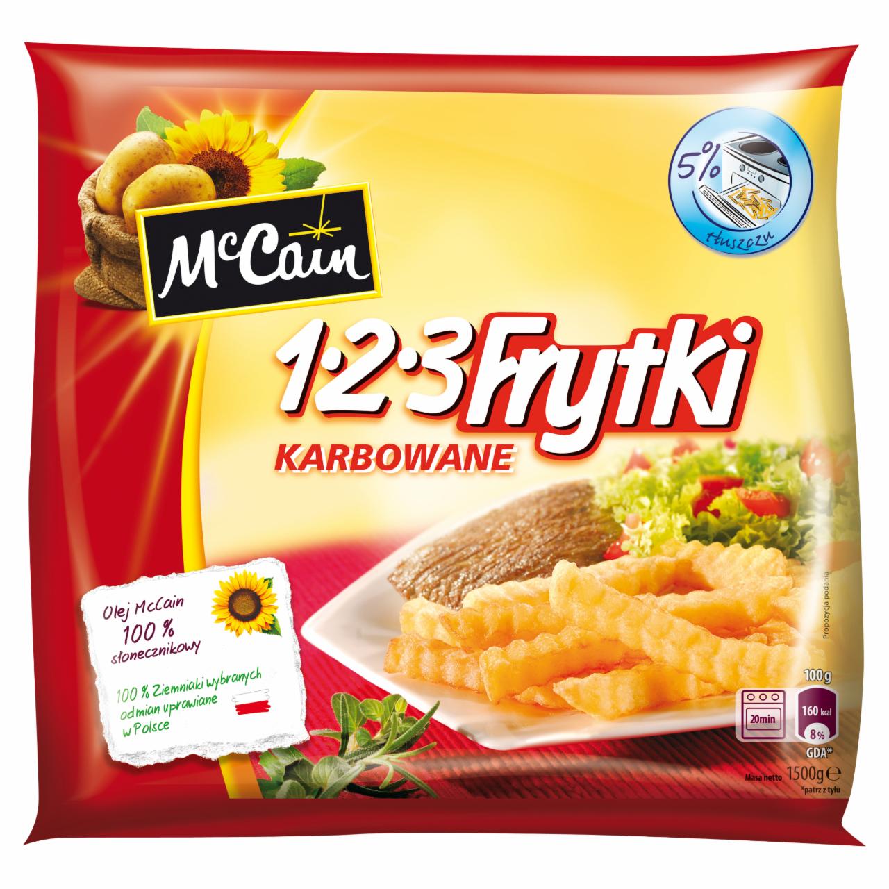 Zdjęcia - McCain 1.2.3 Frytki karbowane 1500 g