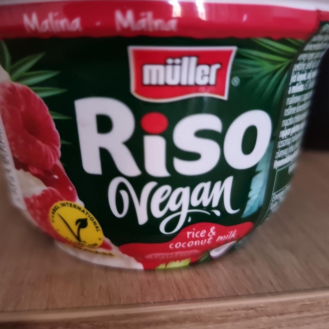 Zdjęcia - Müller Riso Vegan Deser na bazie ekstraktu z kokosa i ryżu z sosem malina 160 g