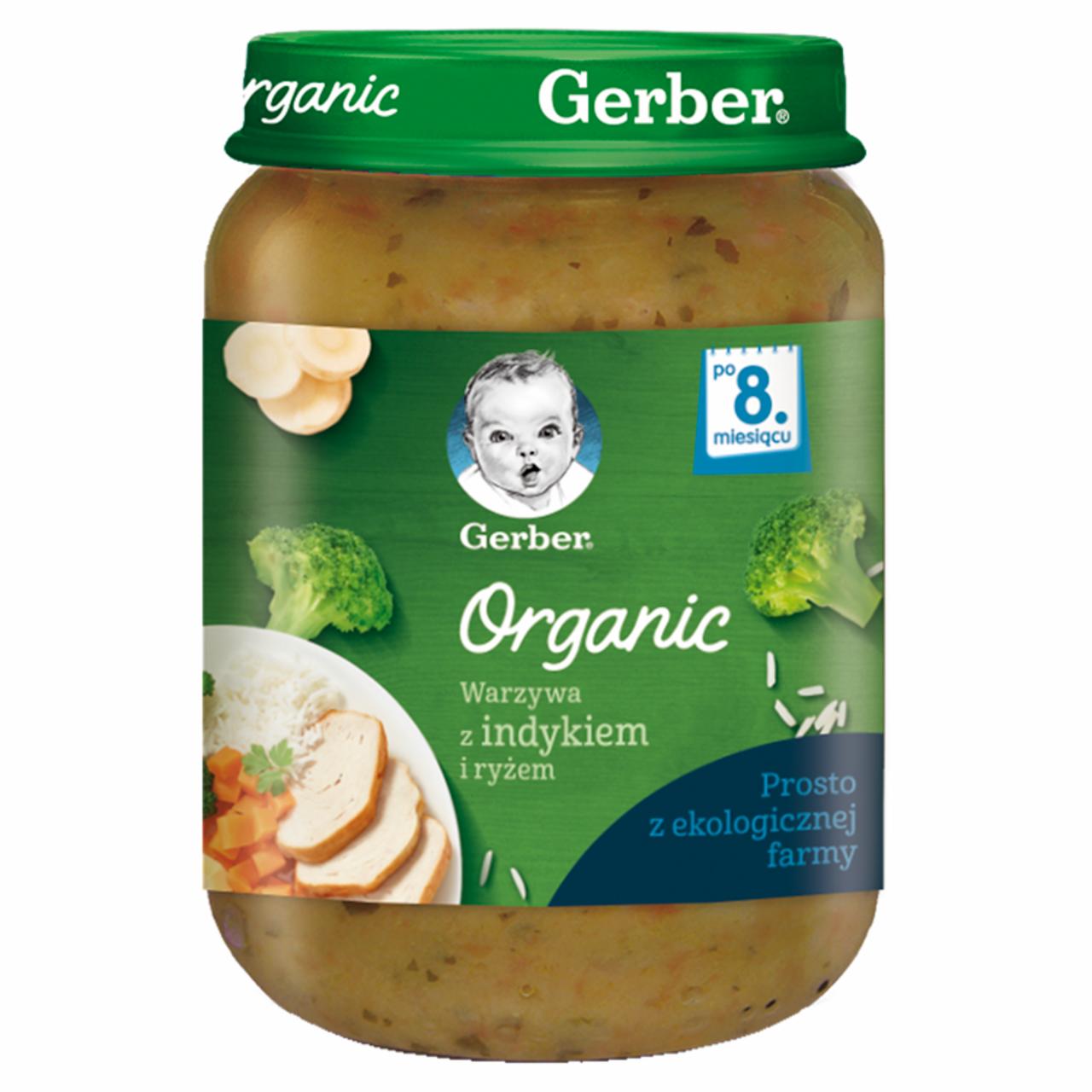 Zdjęcia - Gerber Organic Warzywa z indykiem i ryżem dla niemowląt po 8. miesiącu 190 g
