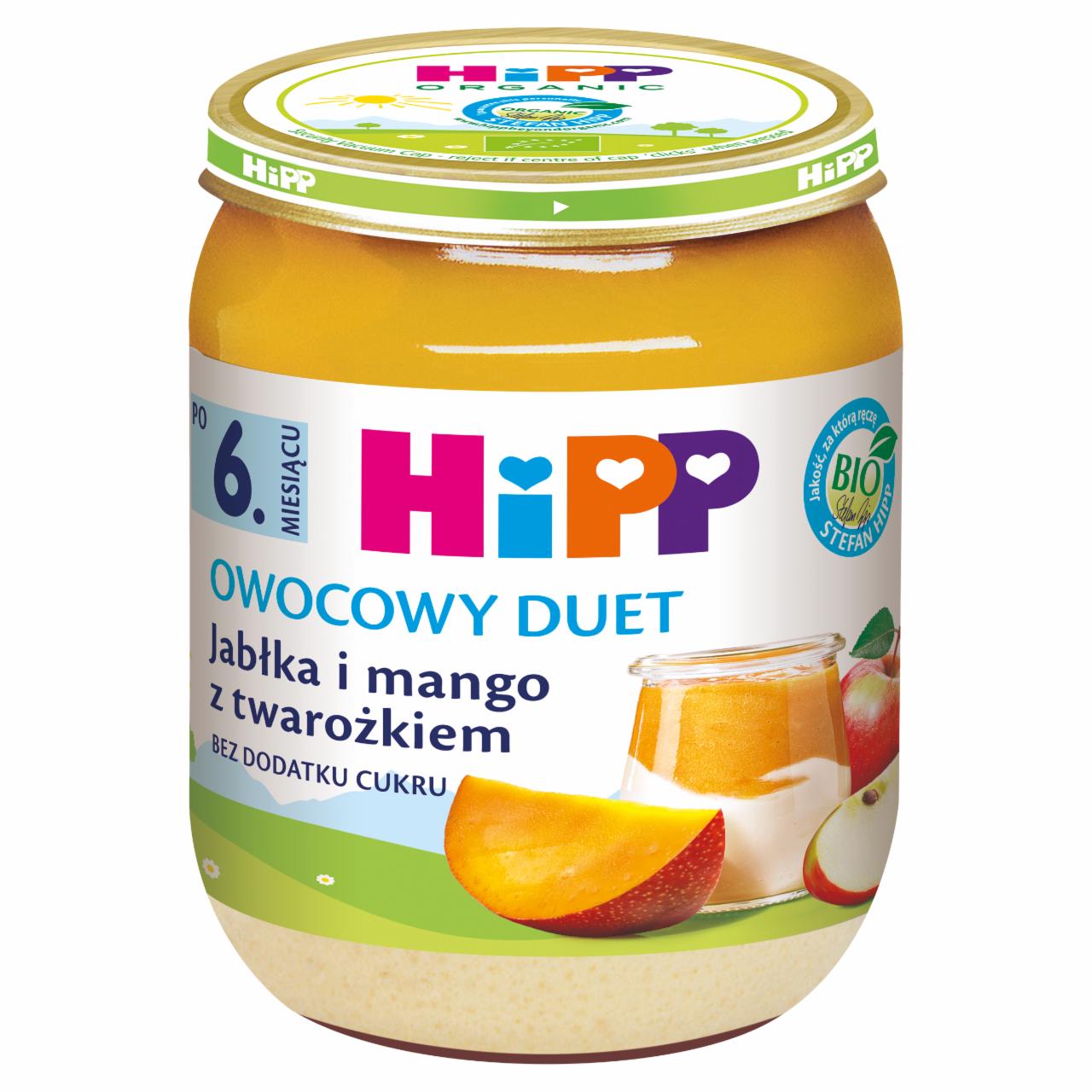 Zdjęcia - HiPP BIO Jabłka i mango z twarożkiem po 6. miesiącu 160 g