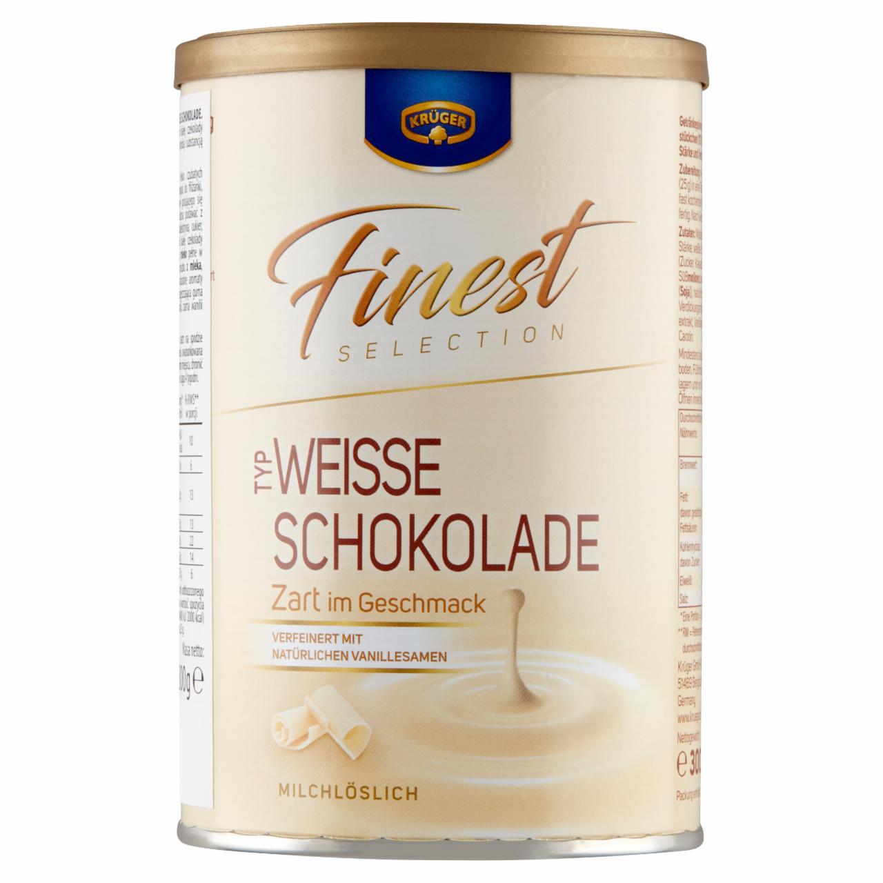 Zdjęcia - Krüger Finest Selection Weisse Schokolade Napój w proszku z kawałkami białej czekolady 300 g