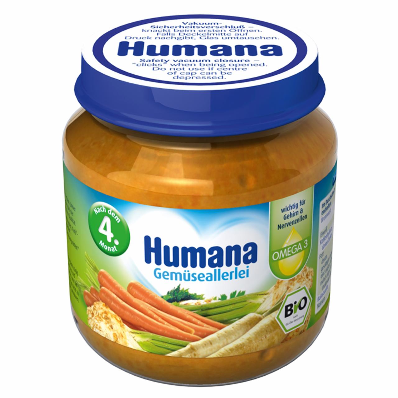 Zdjęcia - Humana Obiadek BIO Delikatne warzywa puree po 4. miesiącu 125 g