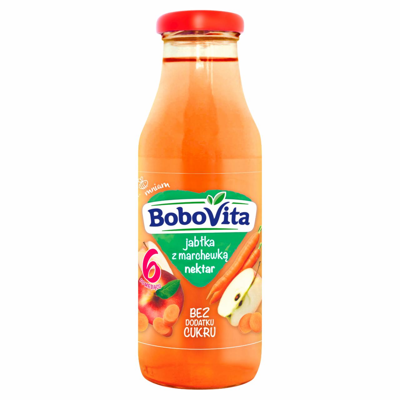 Zdjęcia - BoboVita Nektar jabłka z marchewką po 6 miesiącu 300 ml