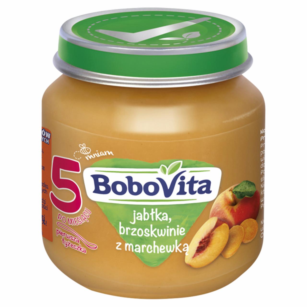 Zdjęcia - BoboVita Jabłka brzoskwinie z marchewką po 5 miesiącu 125 g