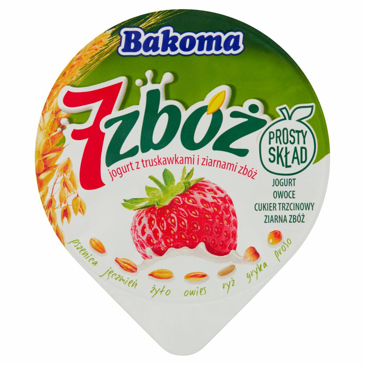 Zdjęcia - 7 zbóż jogurt z truskawkami i ziarnami Bakoma