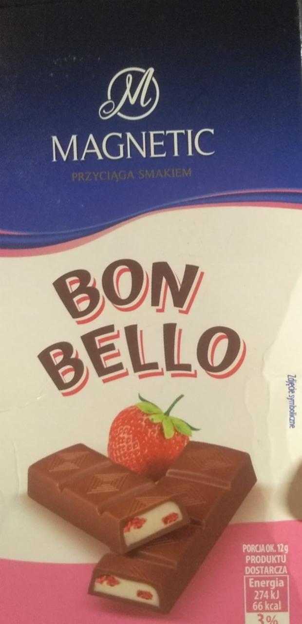 Zdjęcia - Bon Bello czekolada mlecznia o smaku jogurtowo - truskawkowym Magnetic