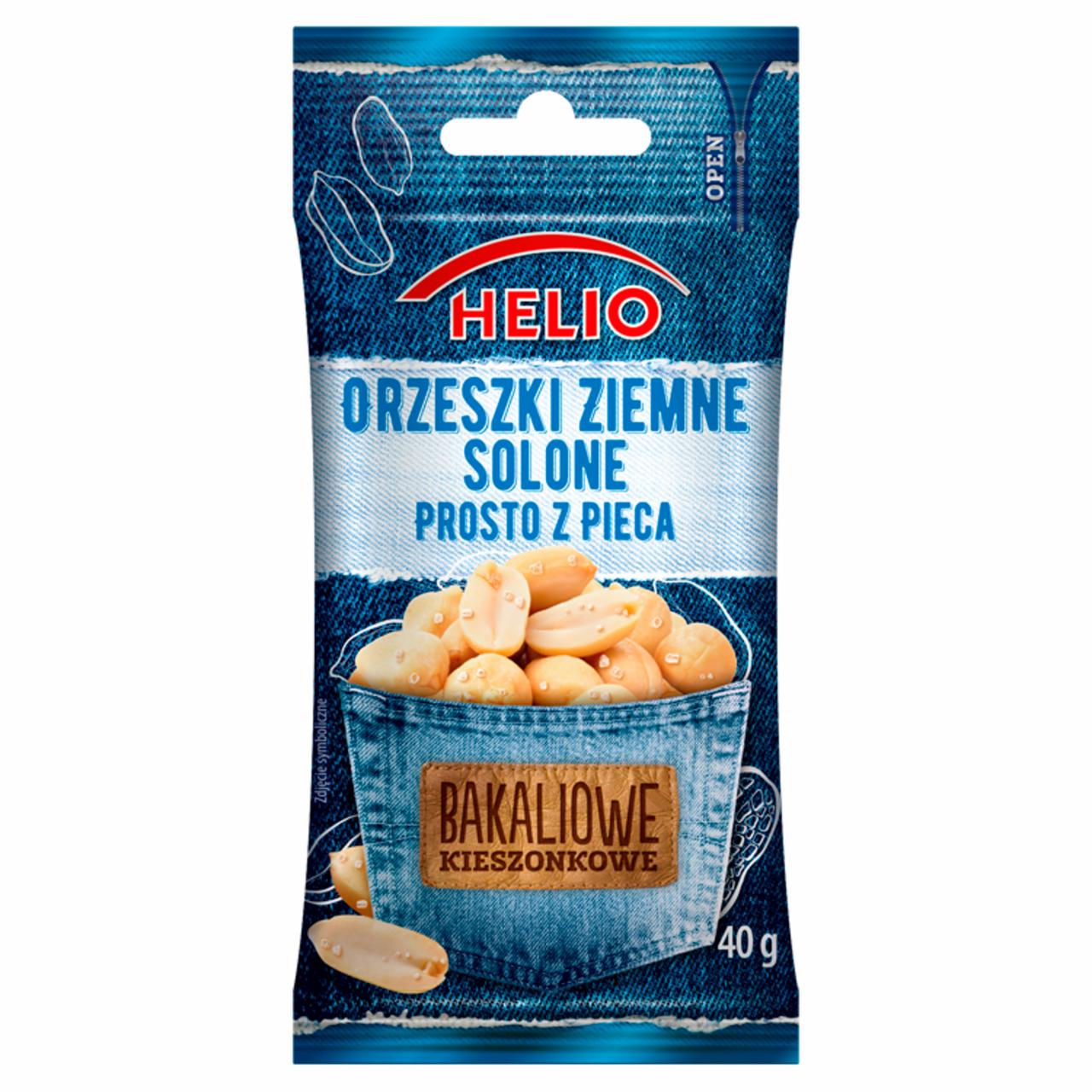 Zdjęcia - Helio Bakaliowe Kieszonkowe Orzeszki ziemne solone prosto z pieca 40 g