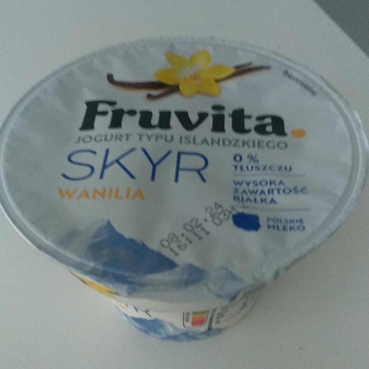Zdjęcia - Jogurt typu islandzkiego Skyr wanilia 0% FruVita