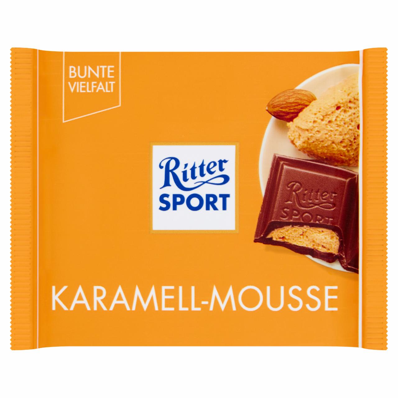 Zdjęcia - Ritter Sport Czekolada mleczna z musem maślano-karmelowym i kawałkami solonych migdałów 100 g