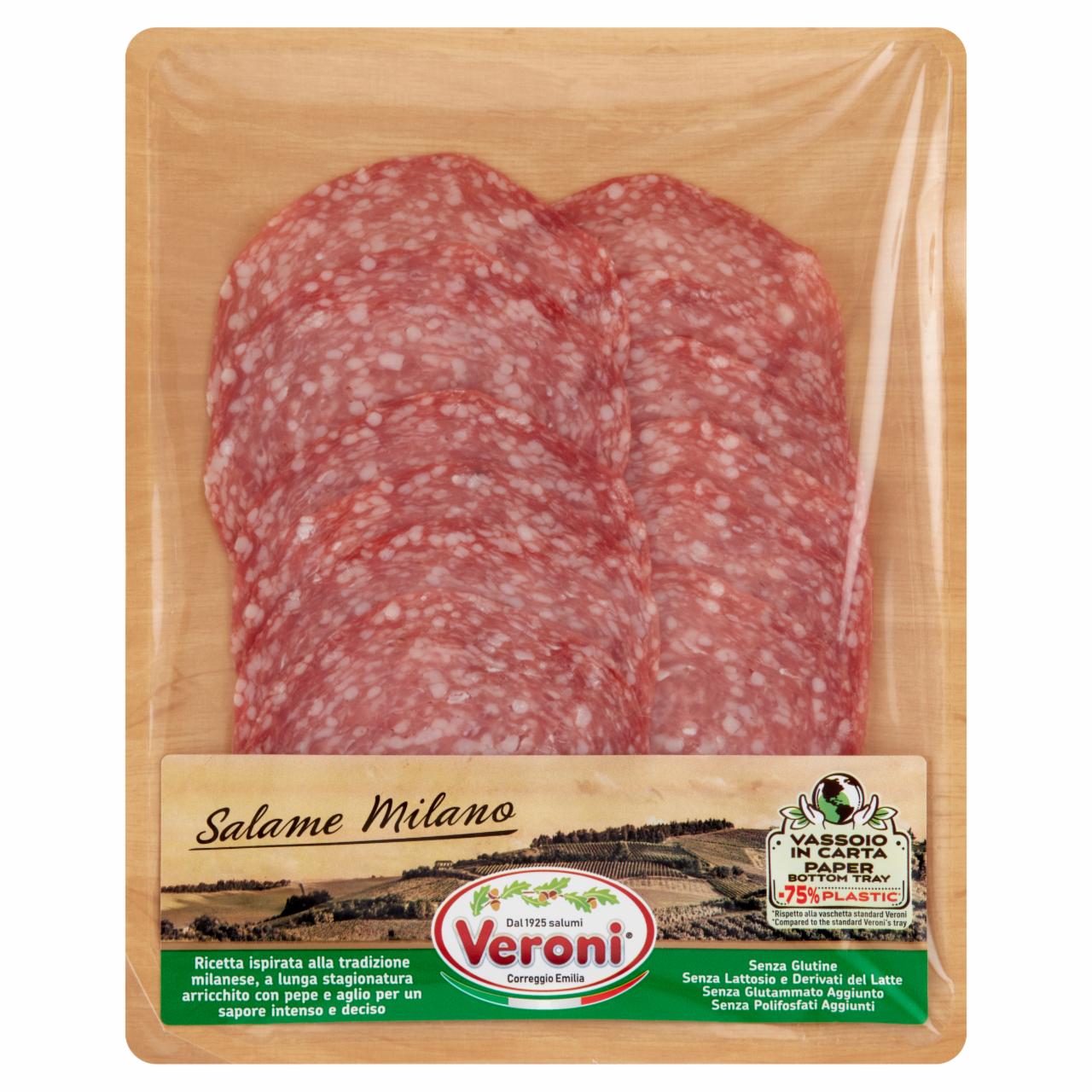 Zdjęcia - Veroni Salame Milano Kiełbasa wieprzowa 0,070 kg