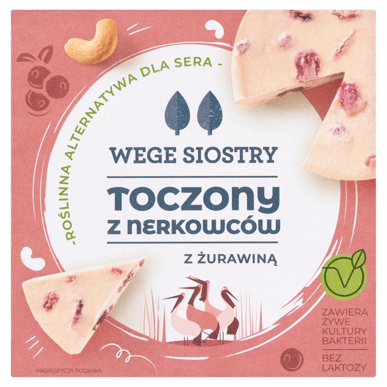 Zdjęcia - Wege Siostry Roślinna alternatywa dla sera toczony z nerkowców z żurawiną 140 g