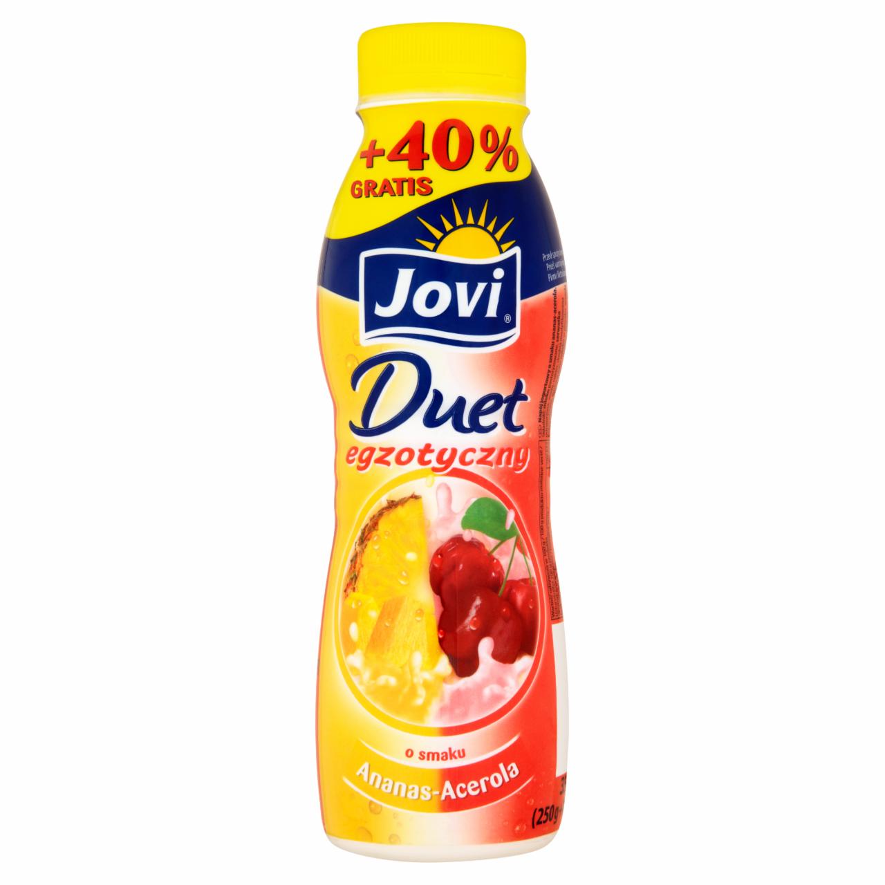 Zdjęcia - Jovi Duet egzotyczny Napój jogurtowy o smaku ananas-acerola 350 g