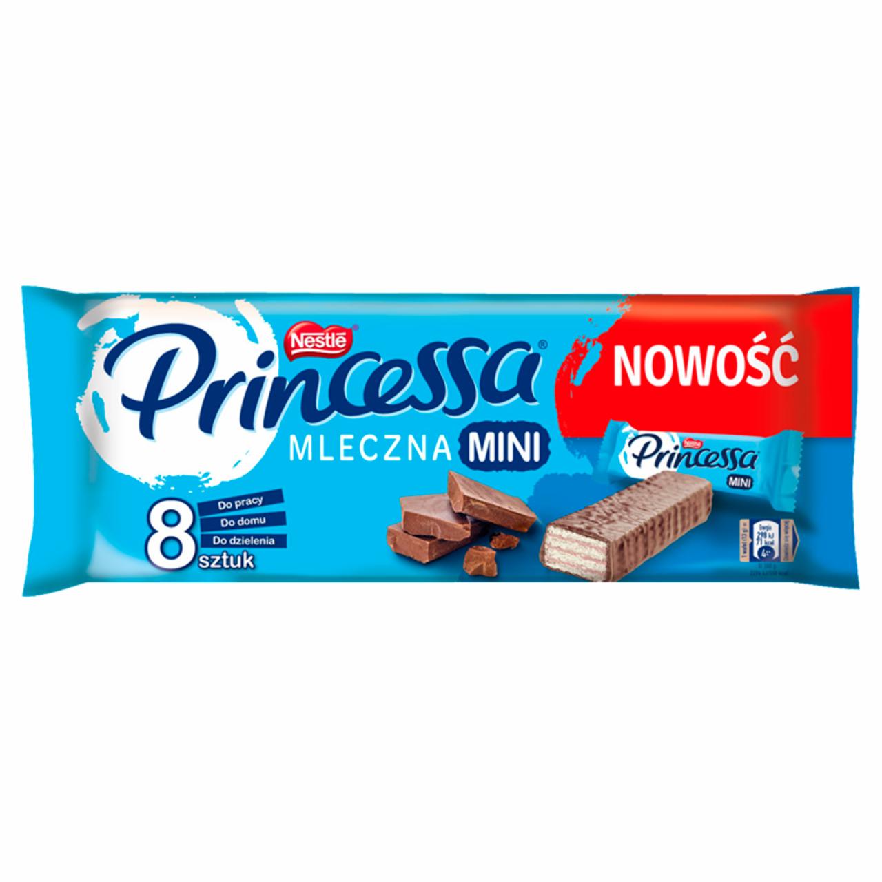 Zdjęcia - Princessa Mini Wafel przekładany kremem kakaowym oblany mleczną czekoladą 104 g (8 x 13 g)