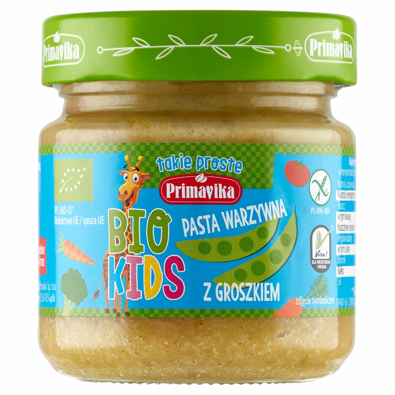 Zdjęcia - Primavika Bio Kids Pasta warzywna z groszkiem 160 g