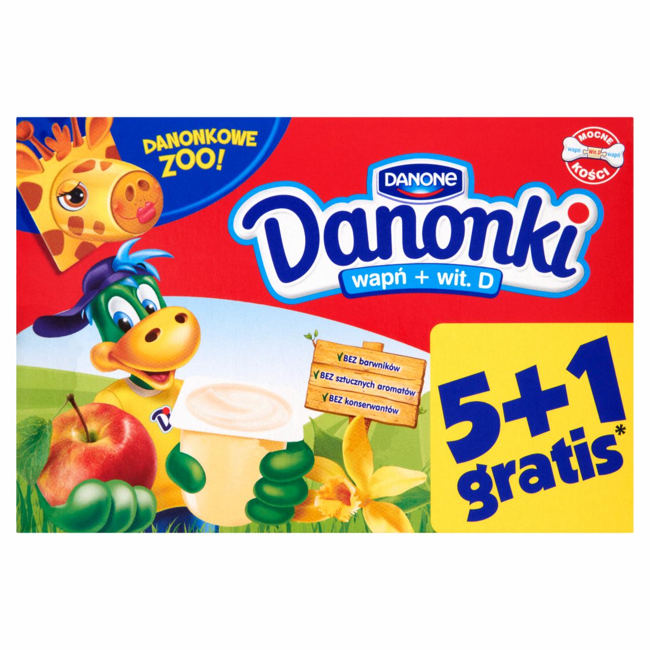 Zdjęcia - Danone Danonki jabłko smak waniliowy Twarożek 6 x 50 g