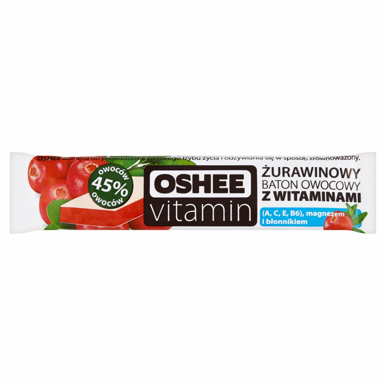 Zdjęcia - Oshee Vitamin Żurawinowy baton owocowy z witaminami 23 g