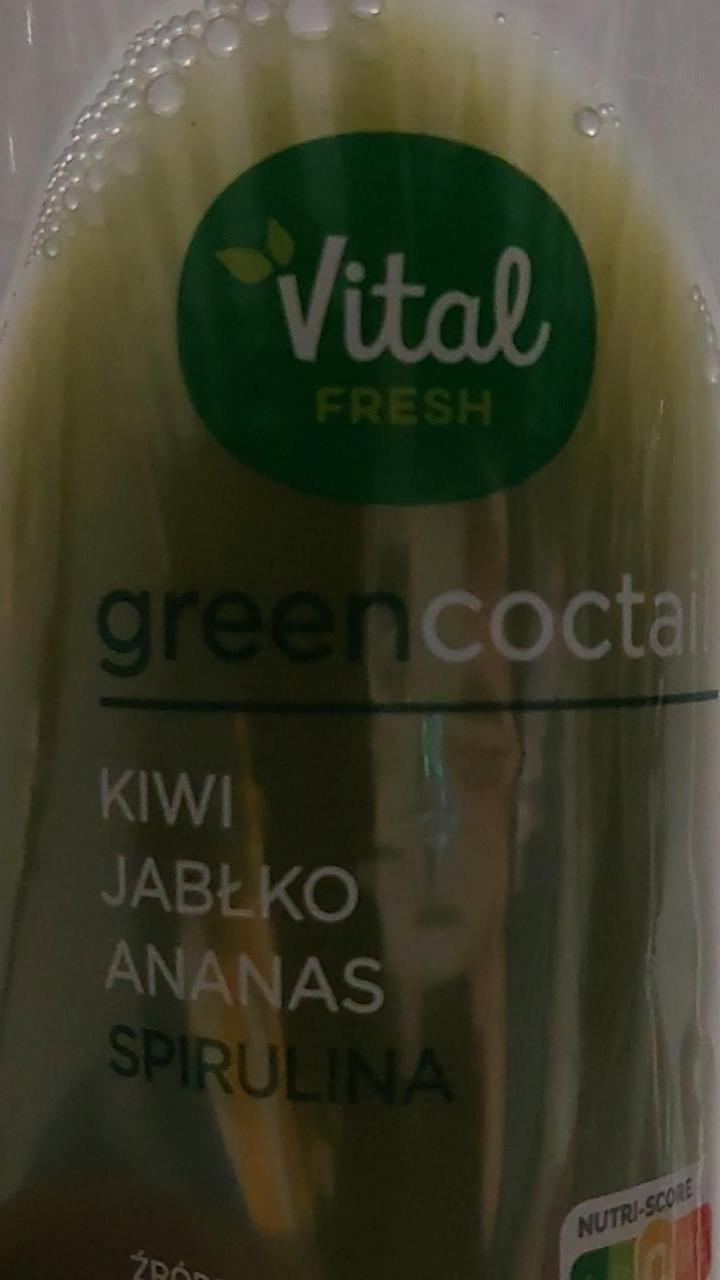 Zdjęcia - Greencoctail kiwi jabłko ananas spirulina Vital Fresh