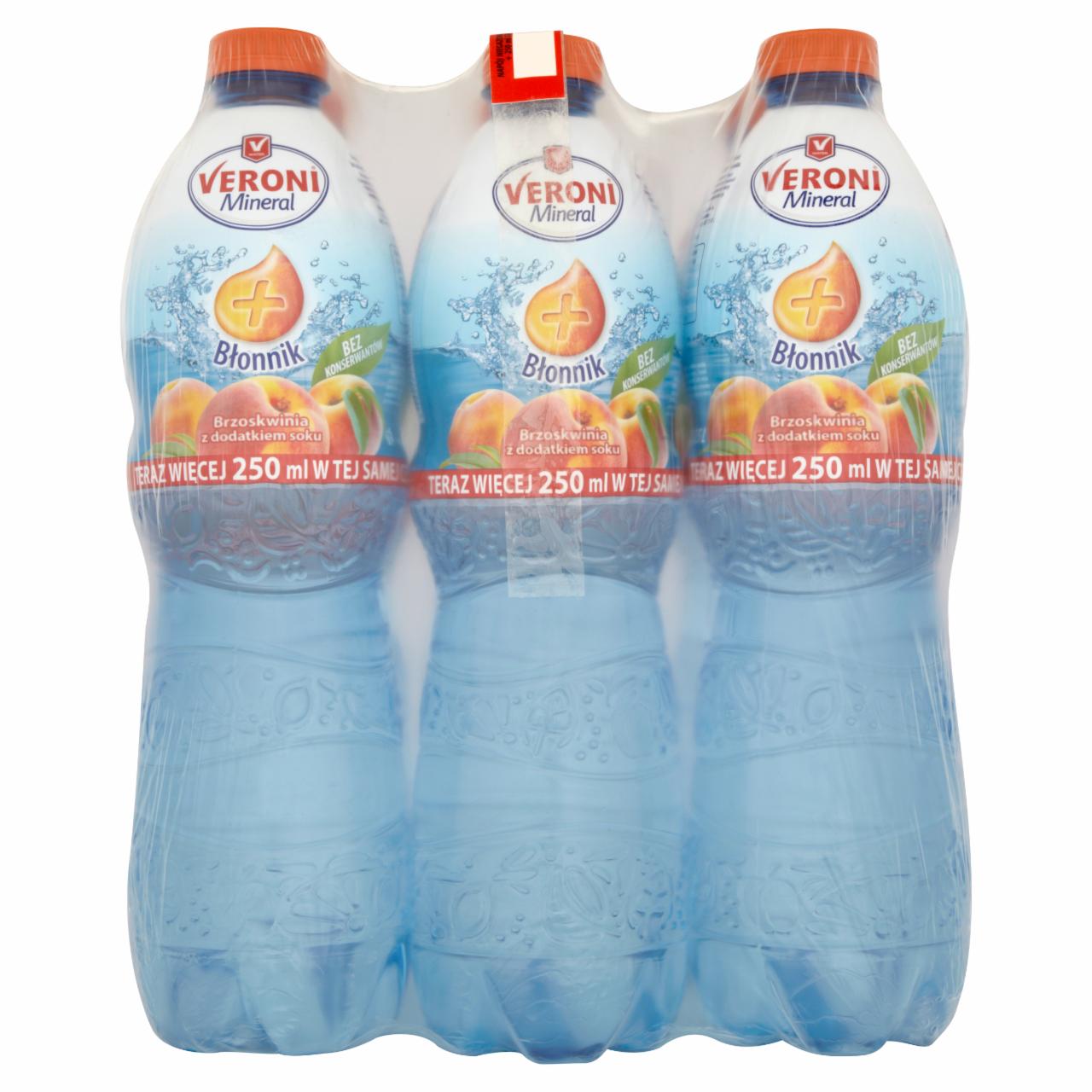 Zdjęcia - Veroni Mineral Brzoskwinia z dodatkiem soku Napój niegazowany 6 x 1,75 l