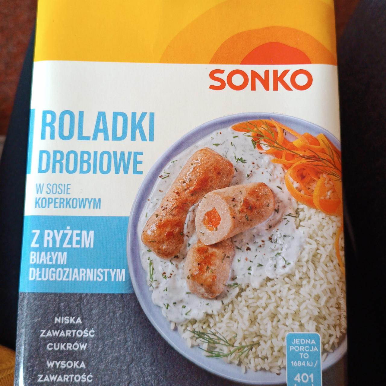 Zdjęcia - Roladki drobiowe w sosie koperkowym z ryżem Sonko