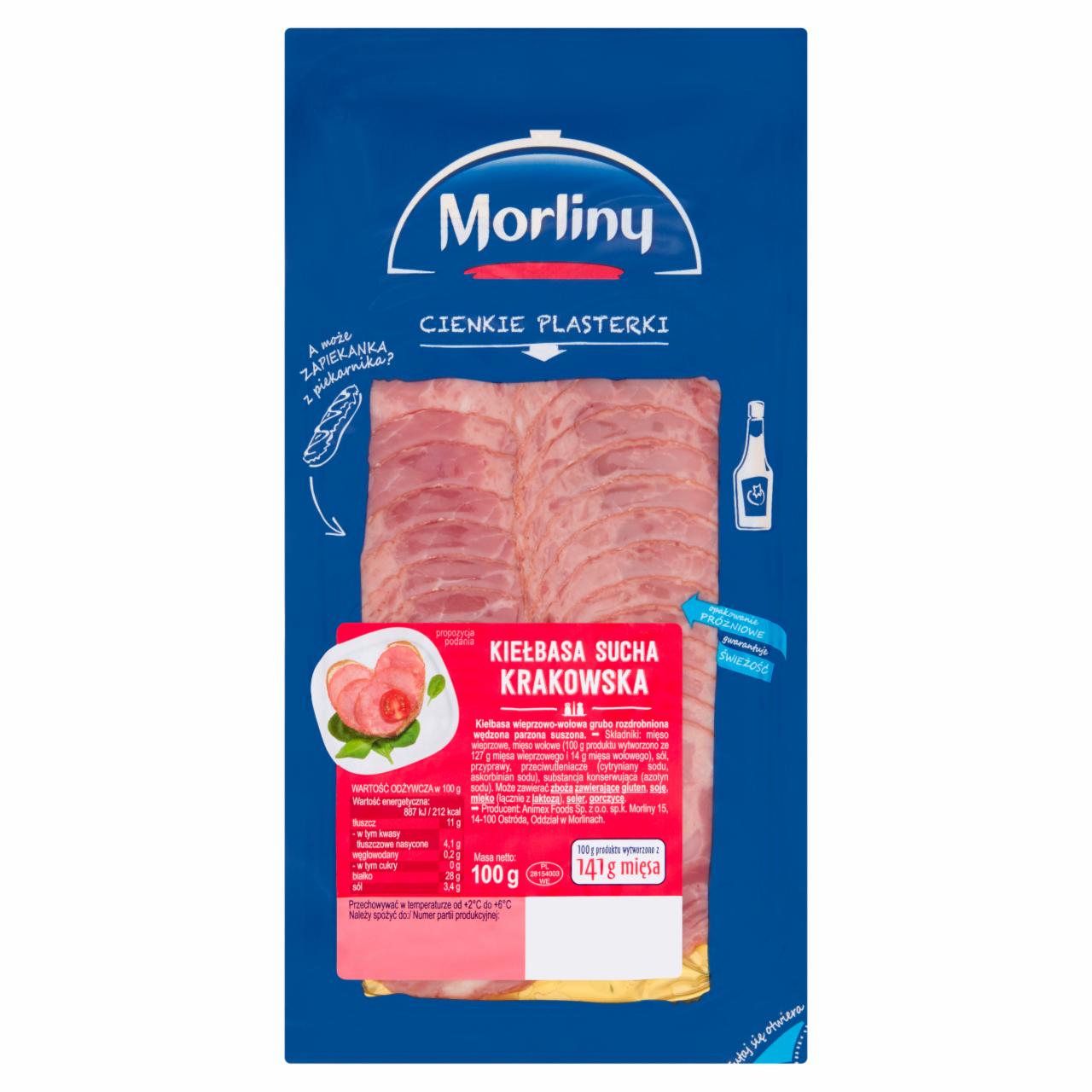 Zdjęcia - Morliny Kiełbasa krakowska sucha 100 g (2 x 50 g)