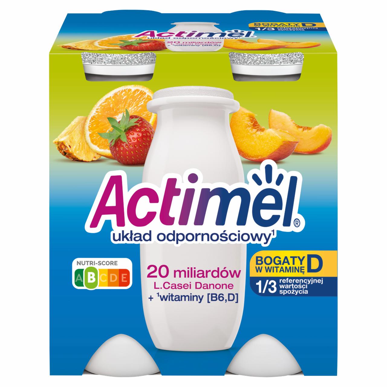 Zdjęcia - Actimel Napój jogurtowy o smaku wieloowocowym 400 g (4 x 100 g)
