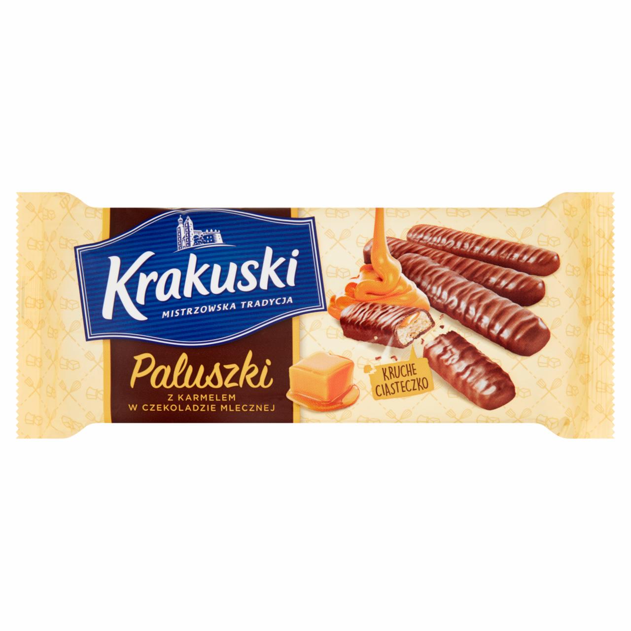 Zdjęcia - Krakuski Paluszki z karmelem w czekoladzie mlecznej 130 g