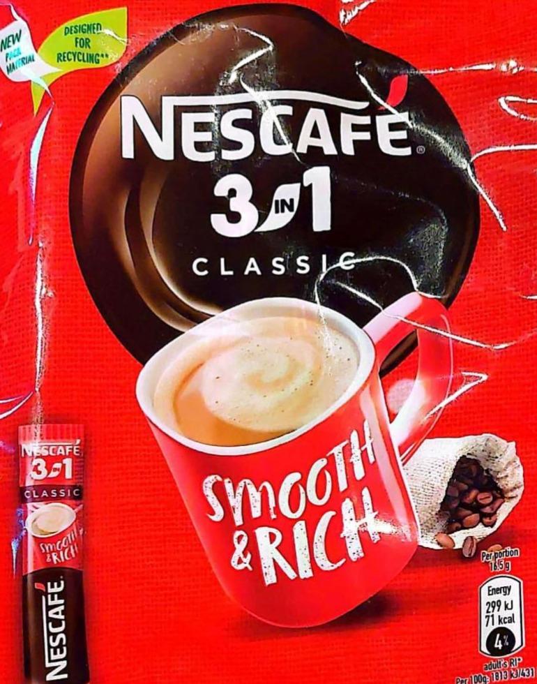 Zdjęcia - Nescafé 3in1 Classic Rozpuszczalny napój kawowy 165 g (10 x 16,5 g)