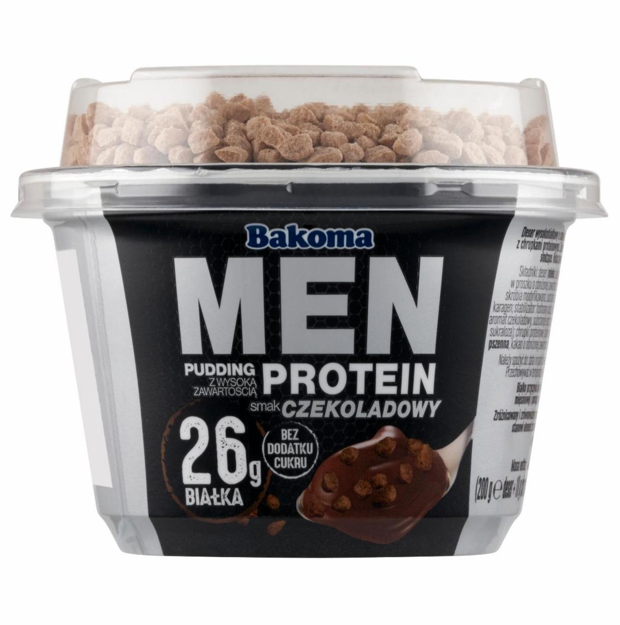 Zdjęcia - Pudding z wysoką zawartością protein smak czekoladowy Bakoma Men