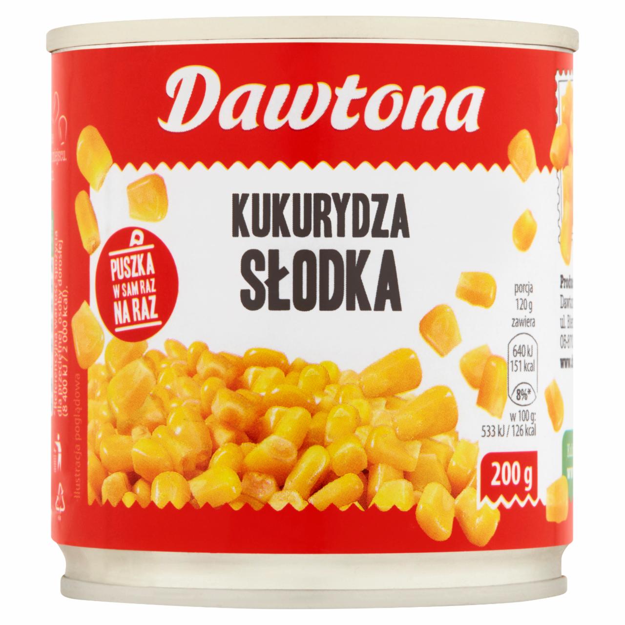 Zdjęcia - Dawtona Kukurydza słodka 200 g