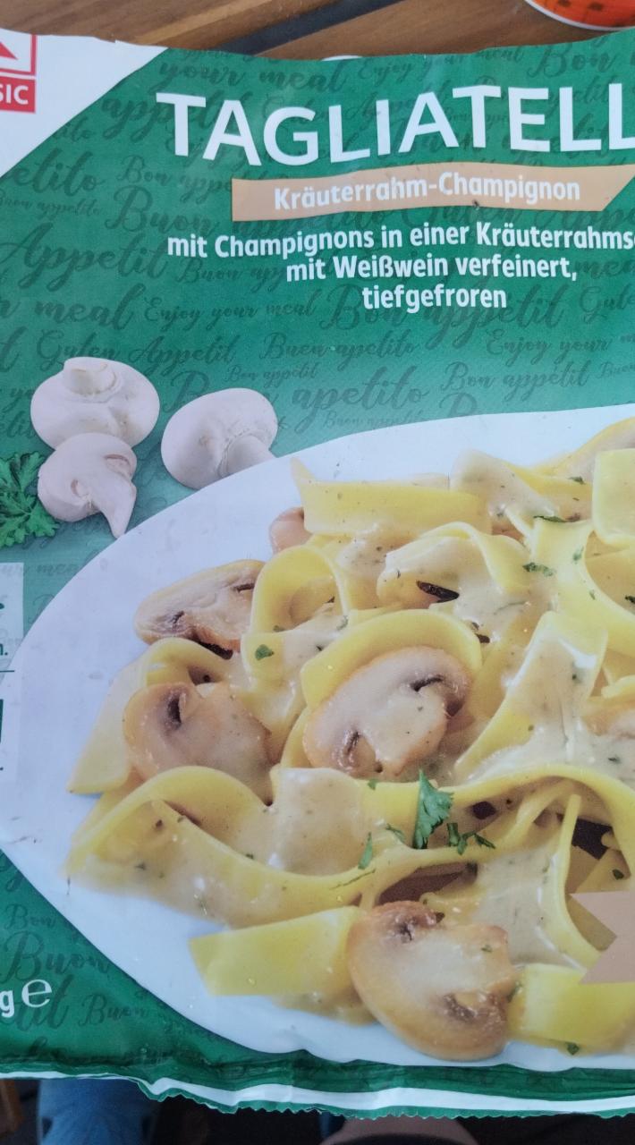 Tagliatelle Krauterrahm-Champignon Kaufland - kalorie, kJ i wartości ...