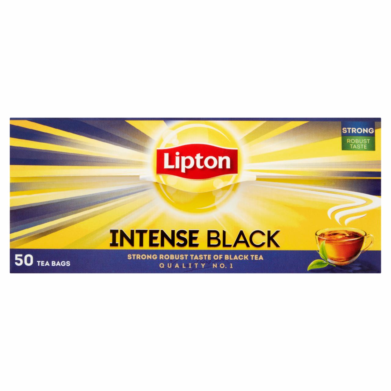 Zdjęcia - Lipton Intense Black Herbata czarna 115 g (50 torebek)