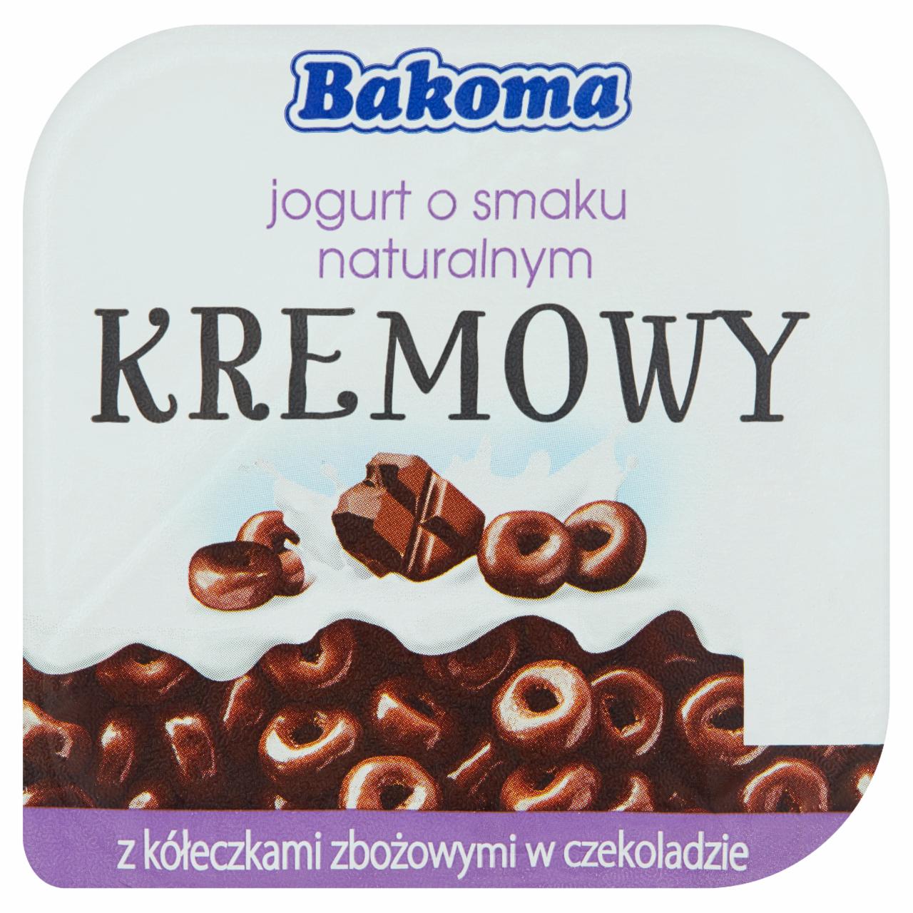 Zdjęcia - Jogurt kremowy z płatkami kukurydzianymi w czekoladzie Bakoma