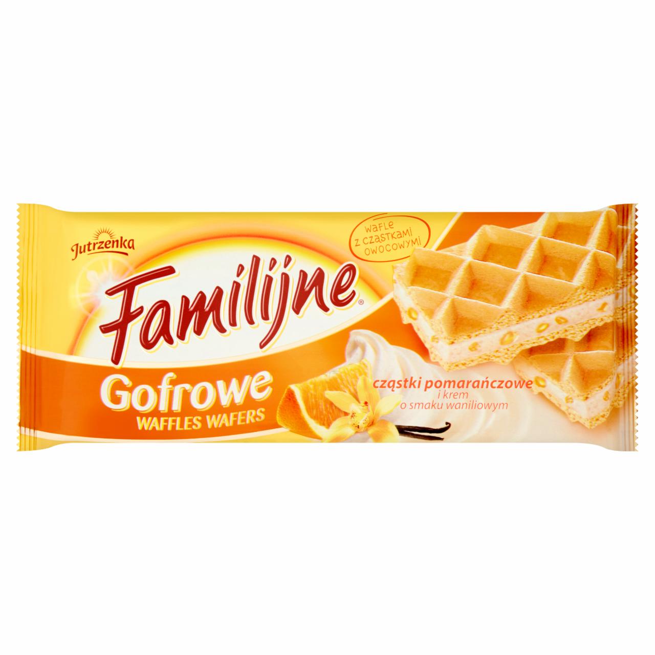 Zdjęcia - Familijne Gofrowe wafle cząstki pomarańczowe i krem o smaku waniliowym 160 g