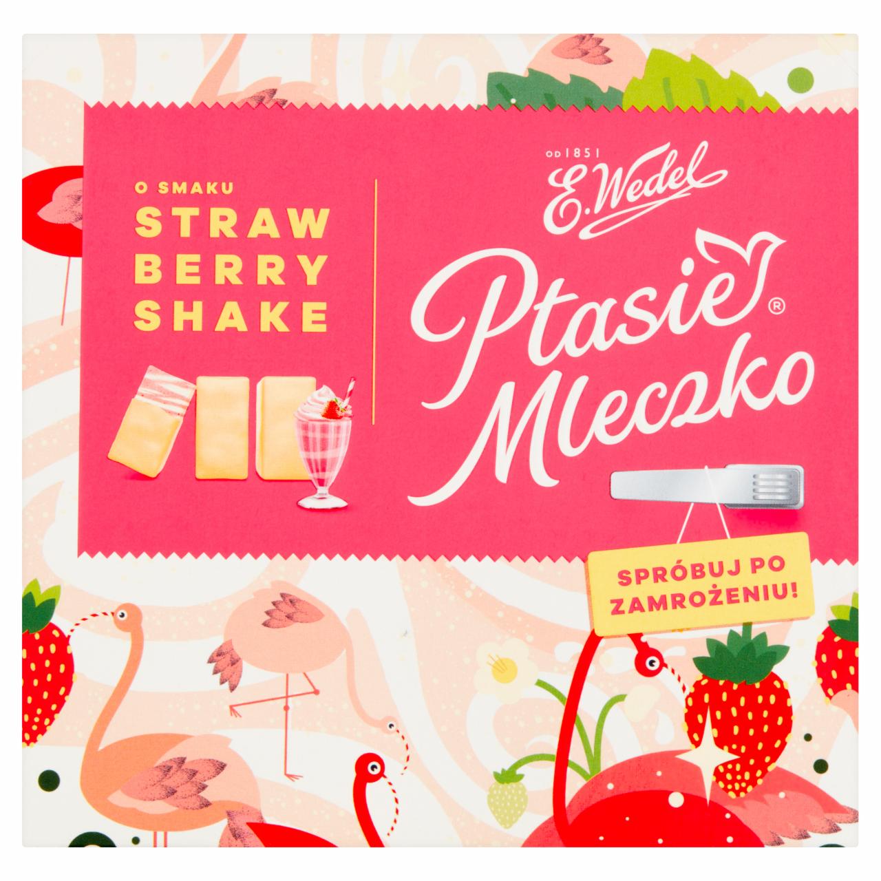Zdjęcia - E. Wedel Ptasie Mleczko o smaku Strawberry Shake 380 g