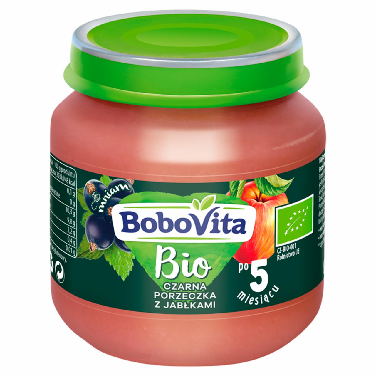 Zdjęcia - BoboVita Bio Czarna porzeczka z jabłkami po 5 miesiącu 125 g