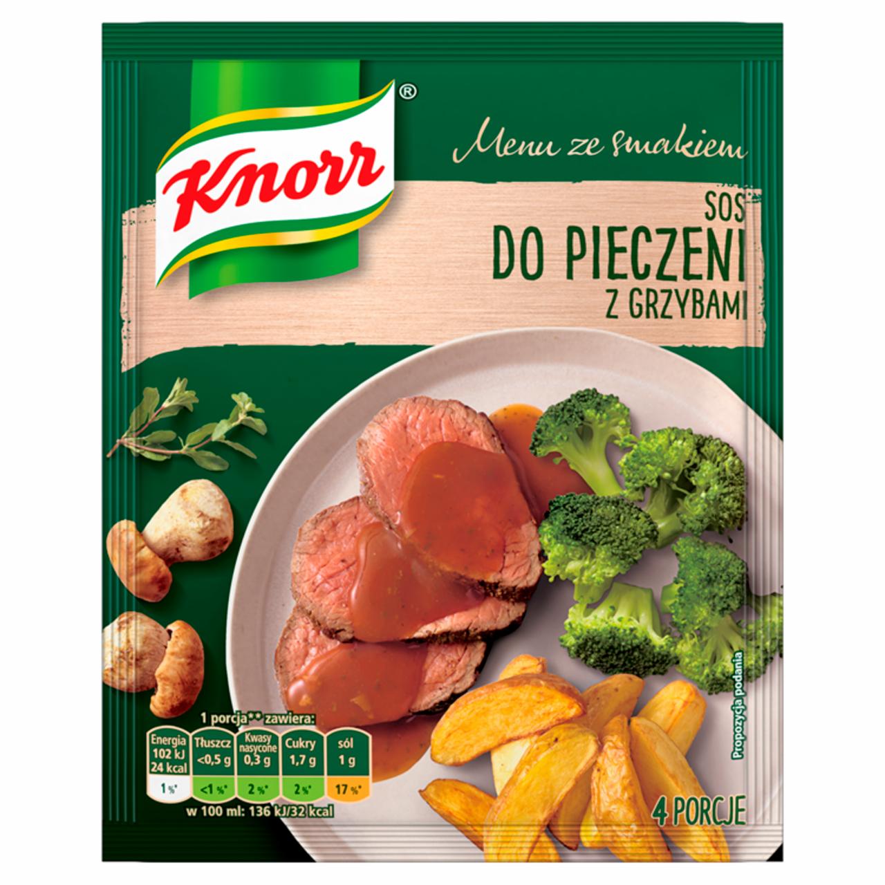 Zdjęcia - Knorr Menu ze smakiem Sos do pieczeni z grzybami 29 g