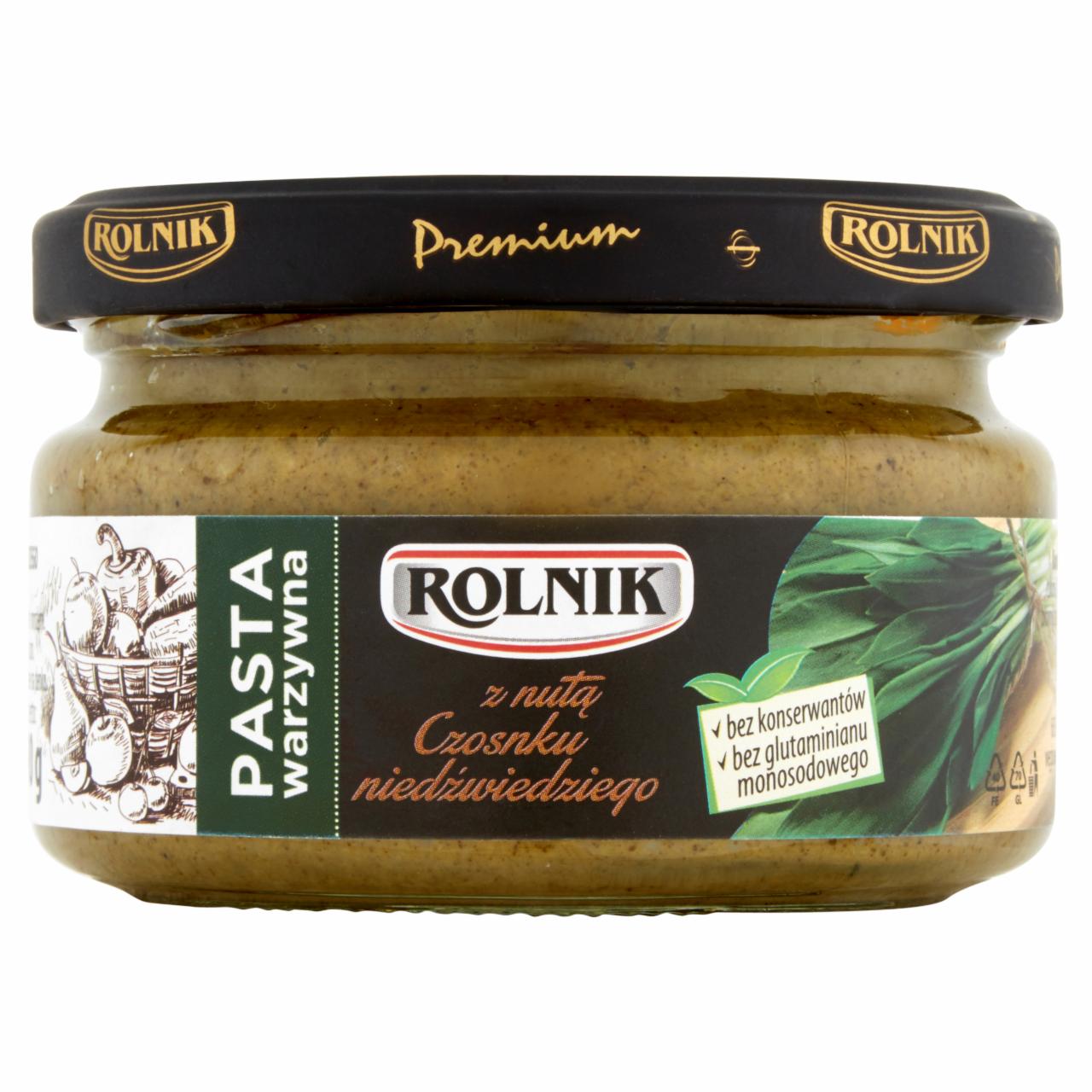 Zdjęcia - Rolnik Premium Pasta warzywna z nutą czosnku niedźwiedziego 190 g