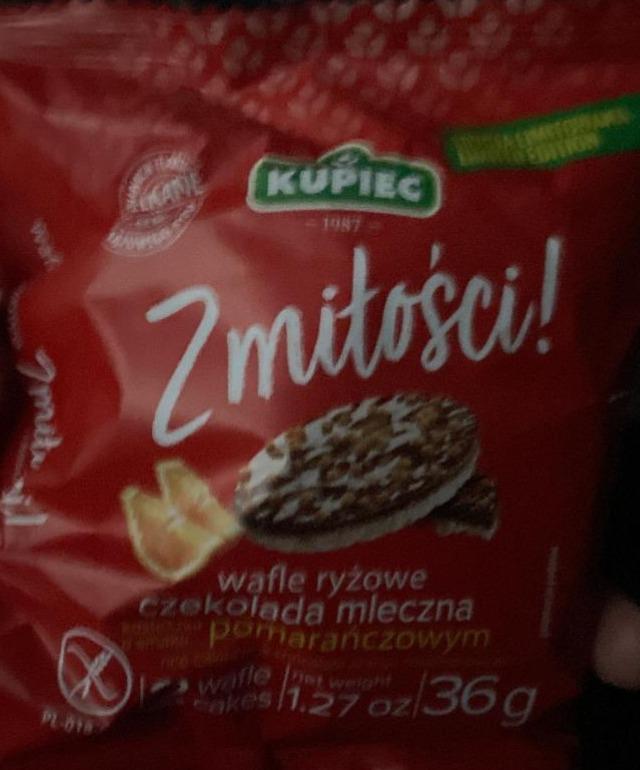 Zdjęcia - Z miłości wafle ryżowe czekolada mleczna z pomarańczą Kupiec