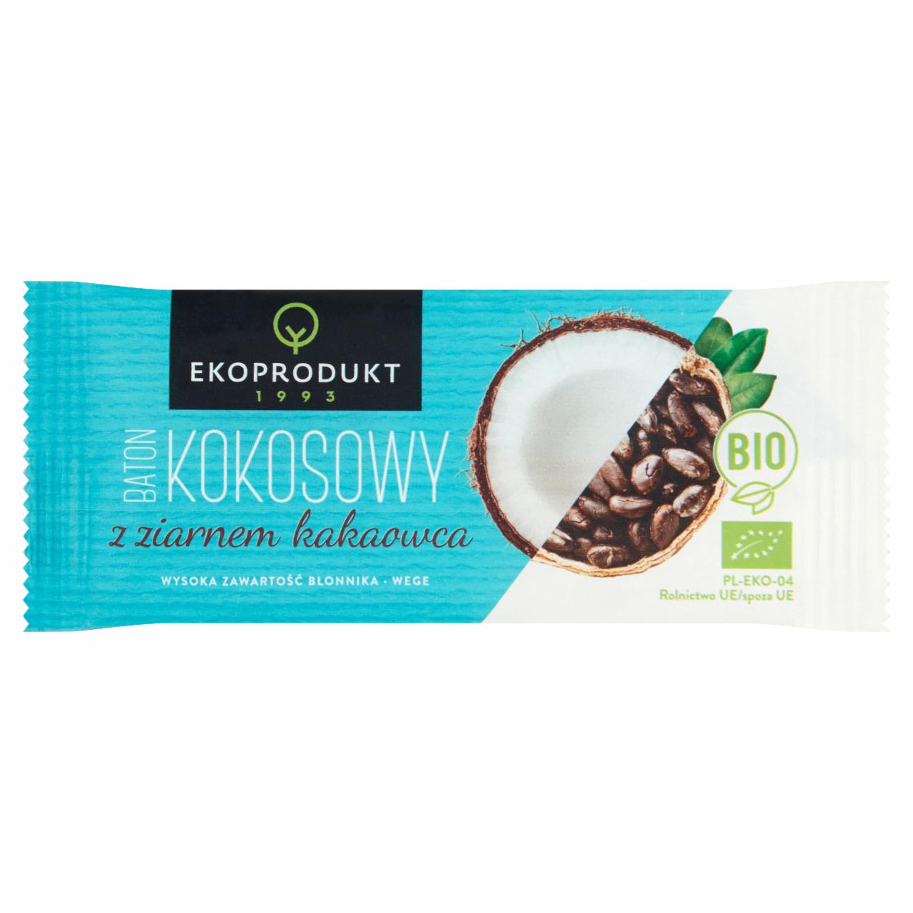 Zdjęcia - ekoProdukt Baton kokosowy bio z ziarnem kakaowca 30 g