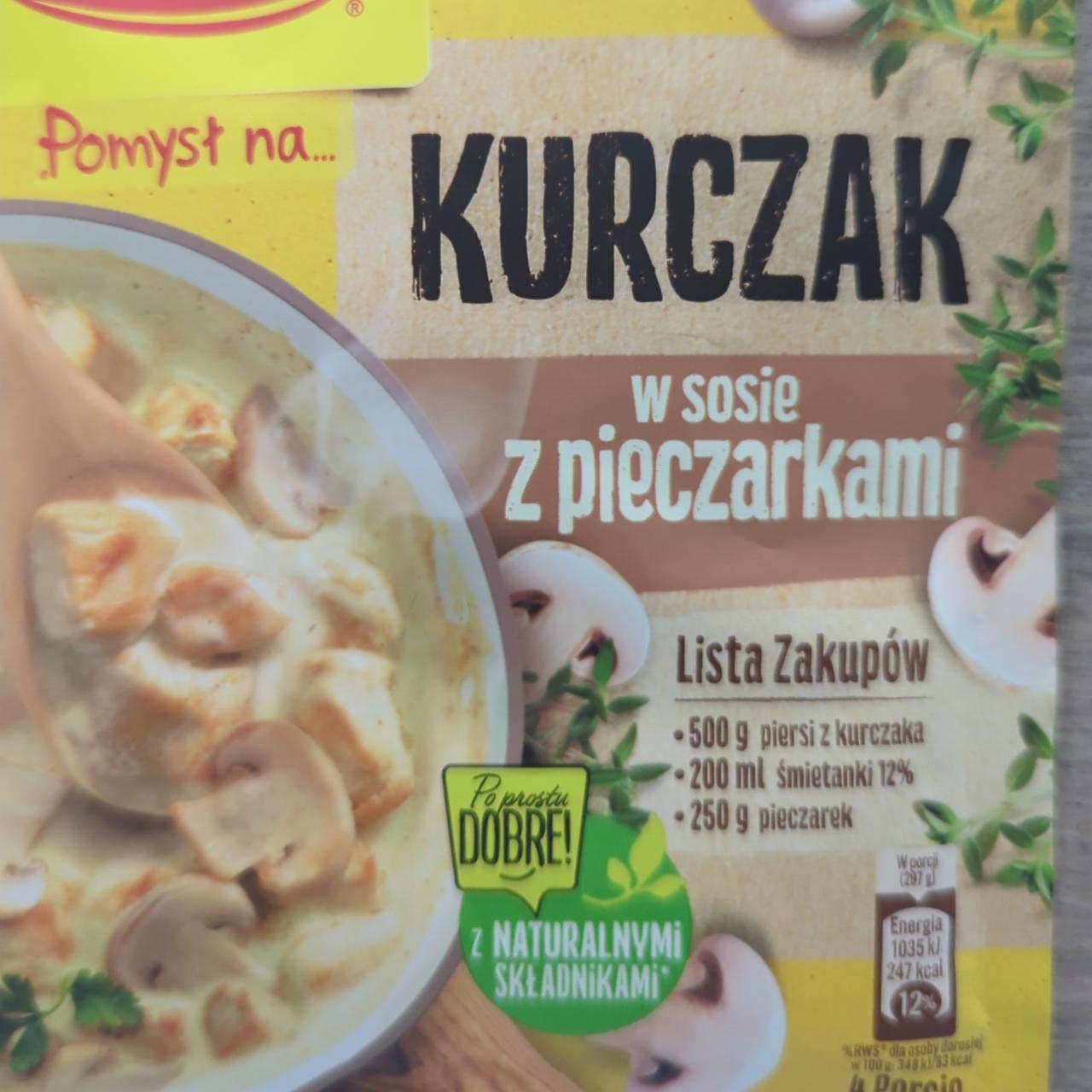 Zdjęcia - Pomysł na... kurczak w sosie z pieczarkami Winiary