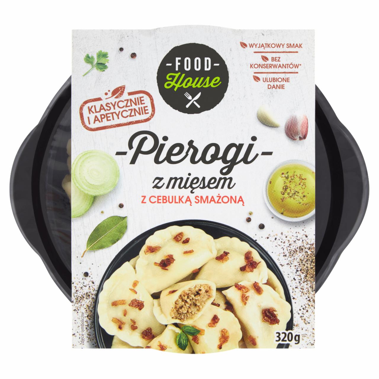 Zdjęcia - Food House Pierogi z mięsem z cebulką smażoną 320 g