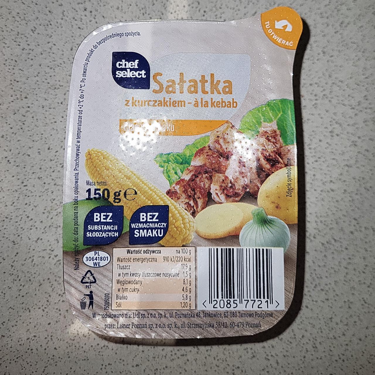 Zdjęcia - Sałatka z kurczakiem a'la kebab Chef select