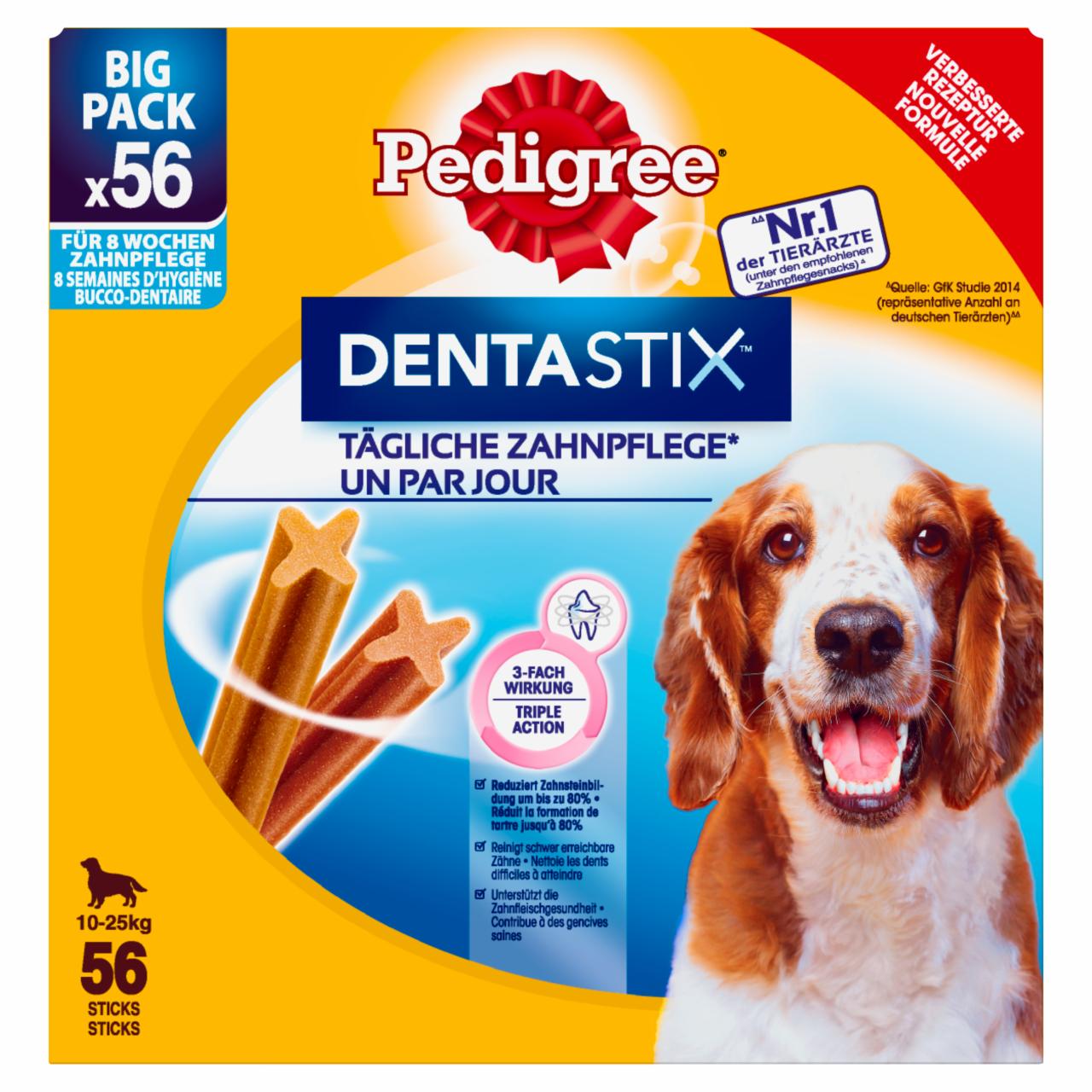 Zdjęcia - Pedigree DentaStix 10-25 kg Karma uzupełniająca 1180 g (8 x 180 g)