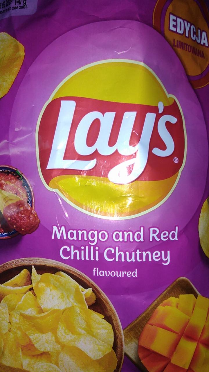 Zdjęcia - Lay's Chipsy ziemniaczane o smaku chutney z mango i czerwonego chili