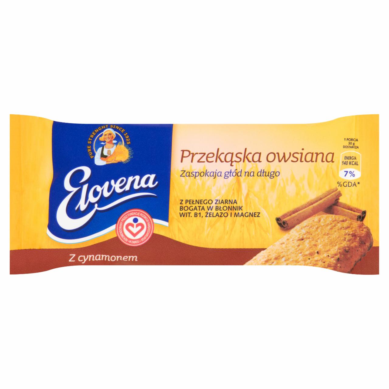 Zdjęcia - Elovena Przekąska owsiana z cynamonem 30 g