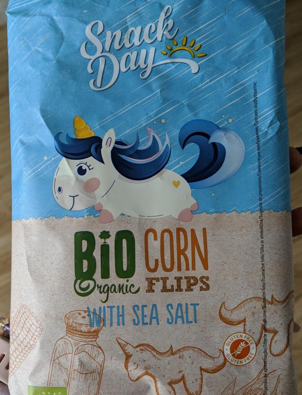 Zdjęcia - Bio Organic Corn Flips with sea salt Snack Day