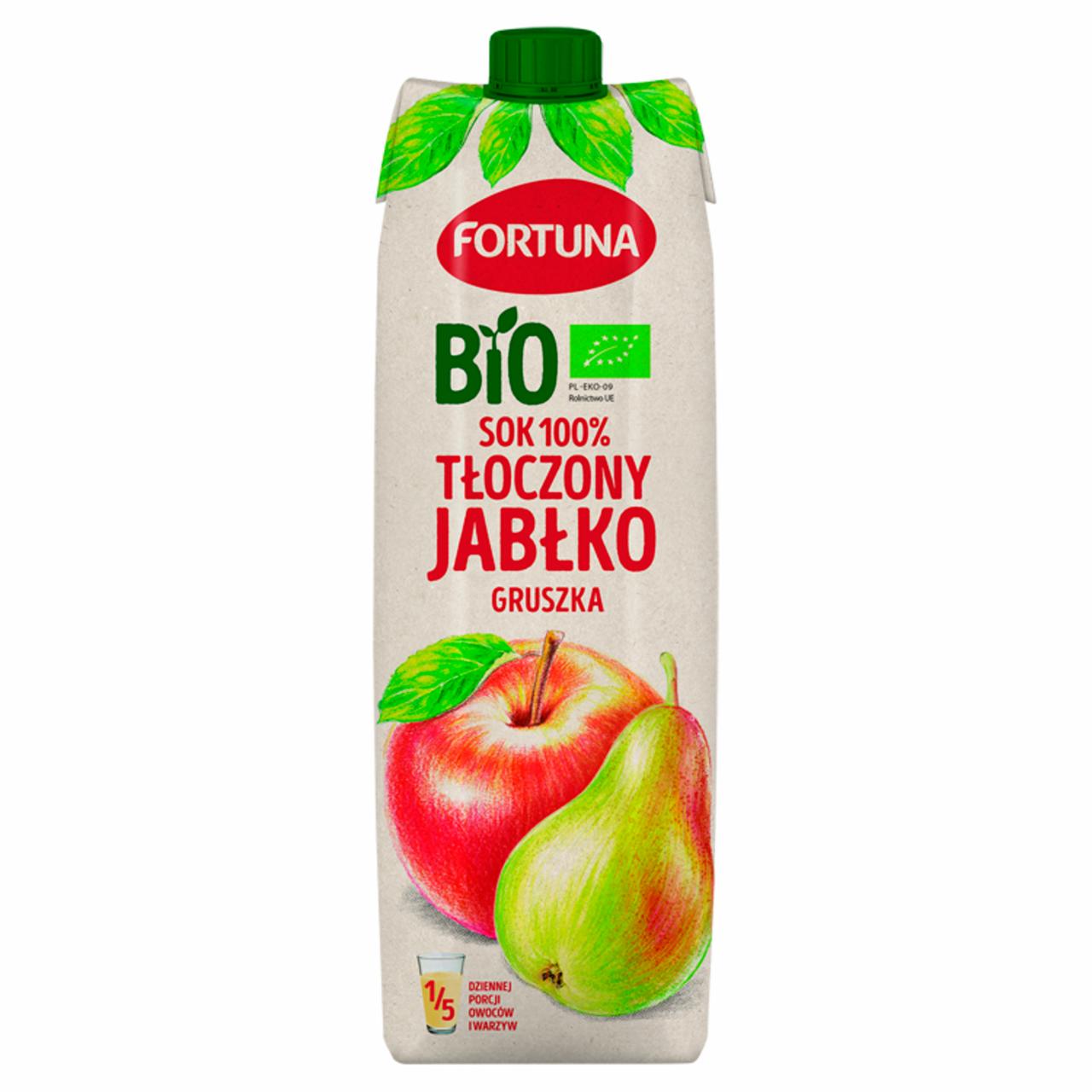 Zdjęcia - Fortuna Bio Sok 100% tłoczony jabłko gruszka 1 l